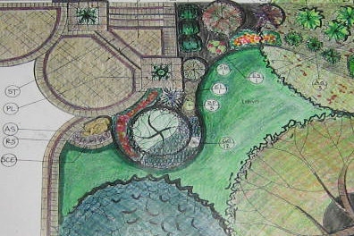 Landscape design drawing